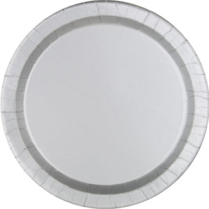 Silver Paper Dinner Plates - 8ct