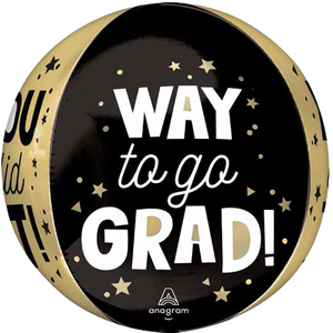 Way To Go Grad 16" Orb Balloon