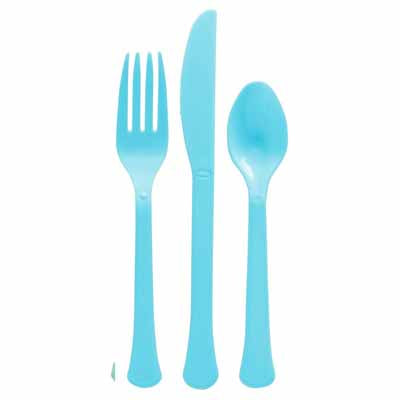 Caribbean Blue Assorted Cutlery - 12ct