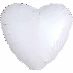 White Heart 18" Foil Balloon