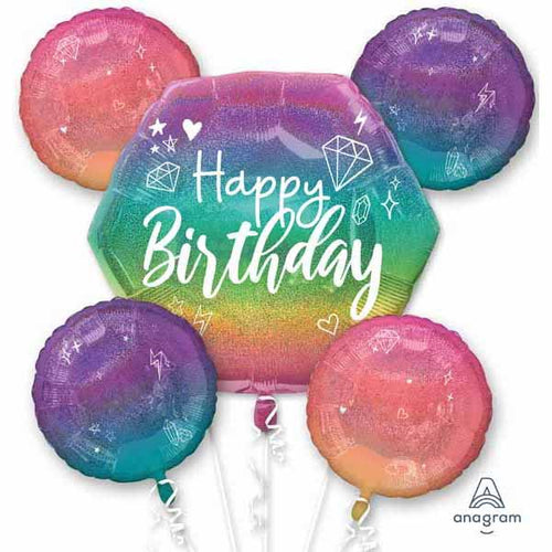 Sparkle Birthday Foil Balloon Set
