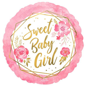 Sweet Baby Girl 18" Foil Balloon