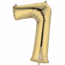 Load image into Gallery viewer, 34" Gold Number Balloon