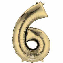 Load image into Gallery viewer, 34" Gold Number Balloon