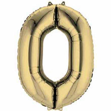 Load image into Gallery viewer, 34" Gold Number Balloon