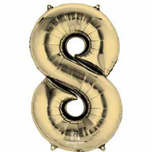 Load image into Gallery viewer, 34" Gold Number Balloon