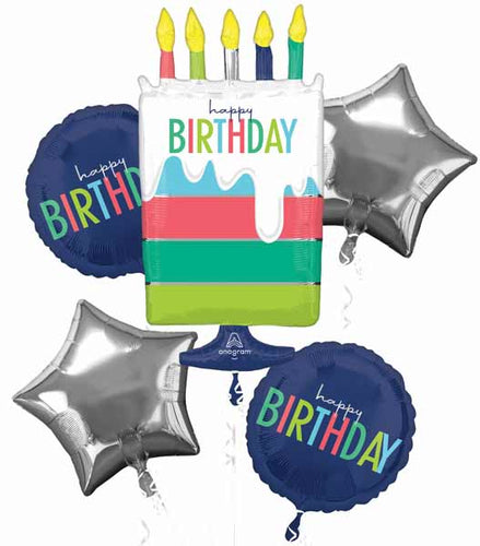Modern Birthday Foil Balloon Set