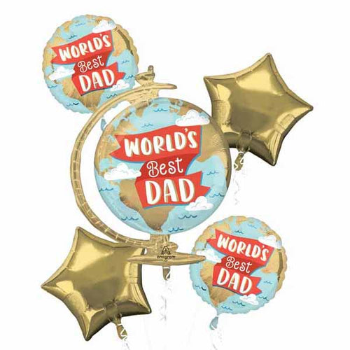 World's Best Dad Foil Balloon Set