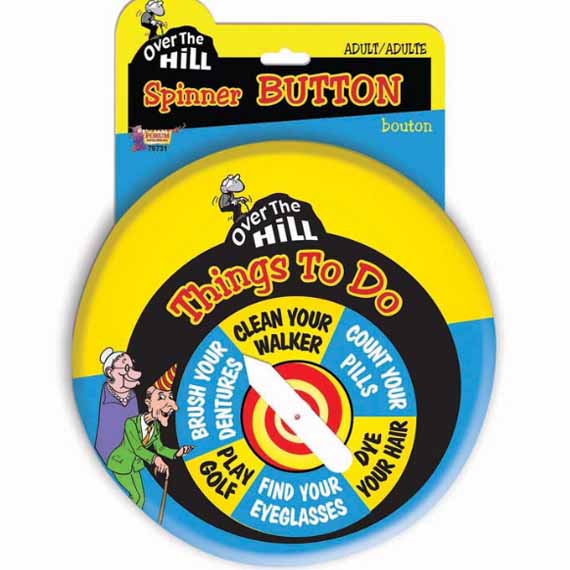 Over the Hill Jumbo Button