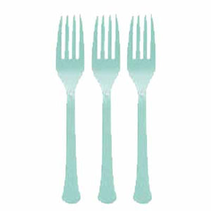 Robins Egg Blue Forks - 12ct