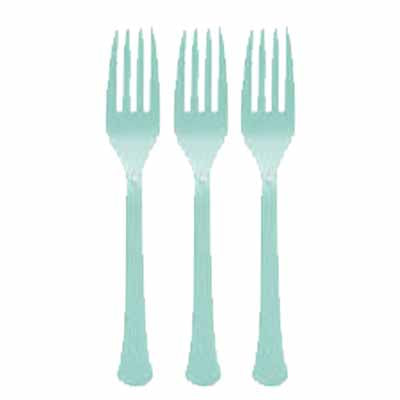 Robins Egg Blue Forks - 12ct