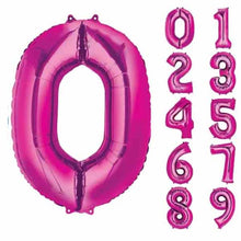 Load image into Gallery viewer, 34" Pink Number Balloon