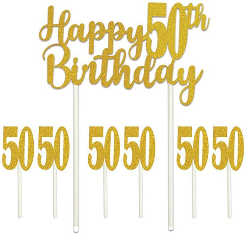 50th Birthday Cake Toppers