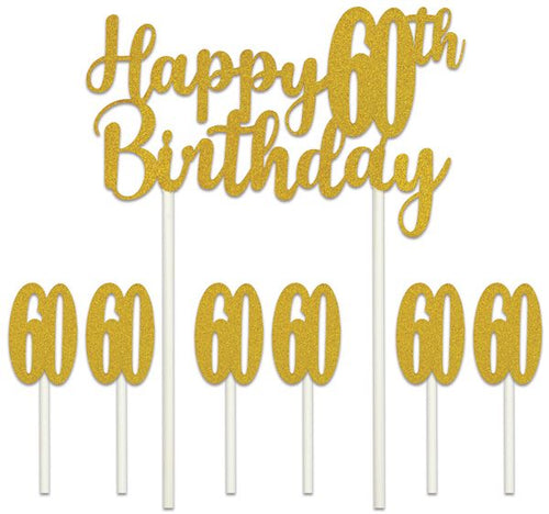 60th Birthday Cake Toppers