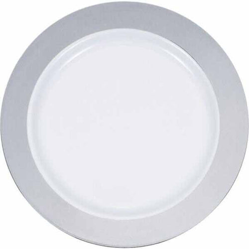 Silver Border Premium Large Plates