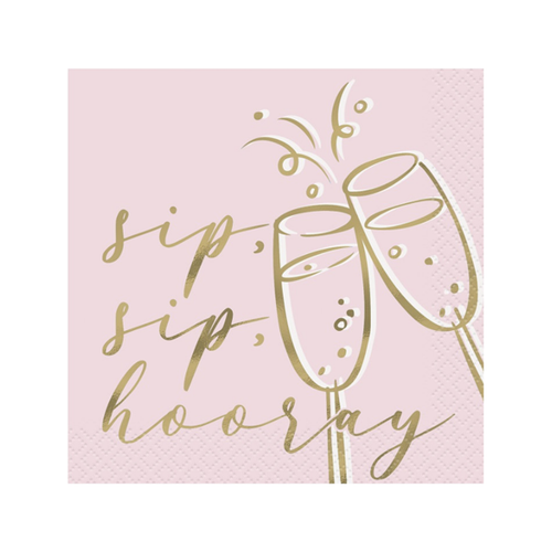 Sip Sip Hooray Beverage Napkins
