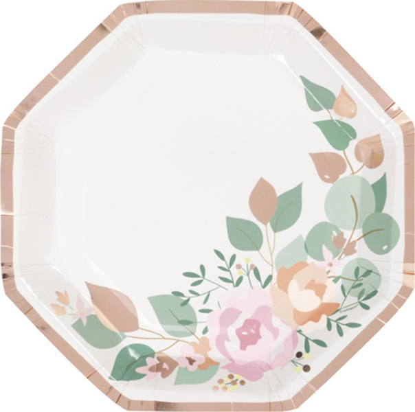 Pink Blooms Dinner Plates
