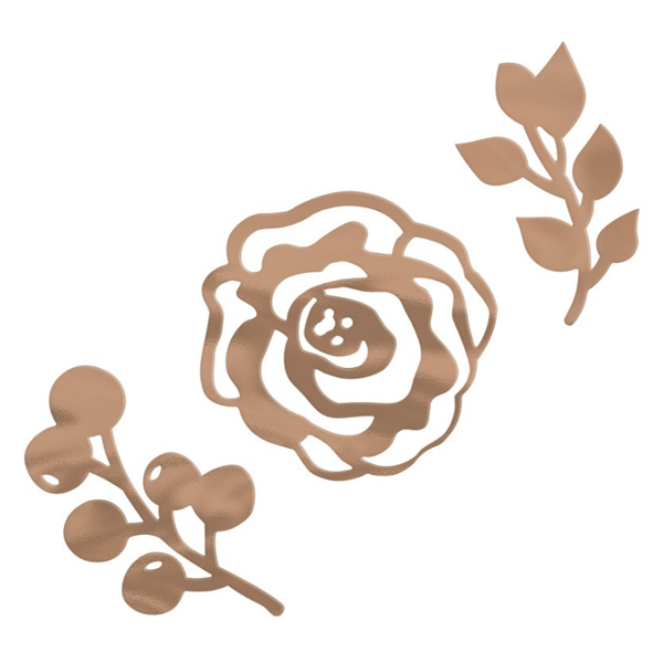 Rose Gold Floral Table Scatter