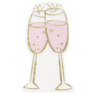 Champagne Glasses Shaped Napkins