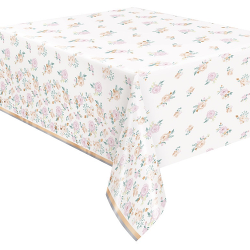 Pink Blooms Table Cover