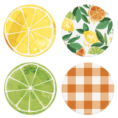 Citrus Fruit Coasters - 8ct