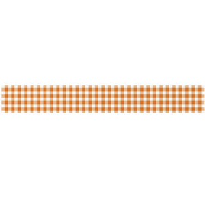 Orange Gingham Table Runner