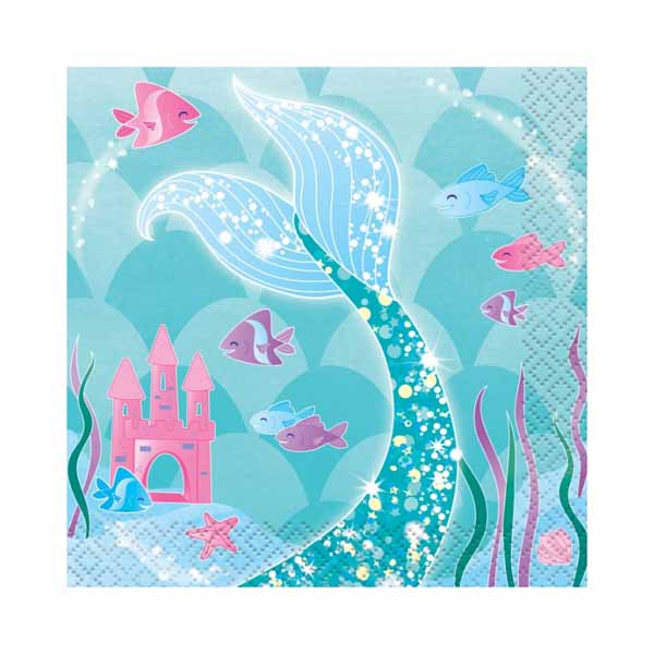 Mermaid Beverage Napkins