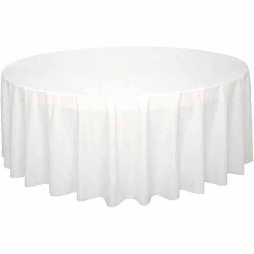 White Round Table Cover