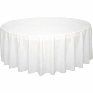 White Round Table Cover