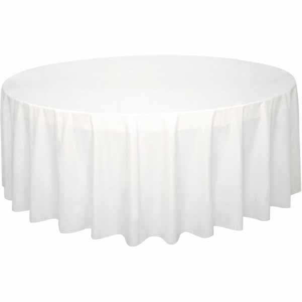 White Round Table Cover