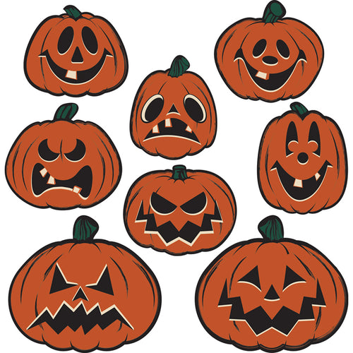 Vintage Halloween Pumpkin Cutouts - 8ct