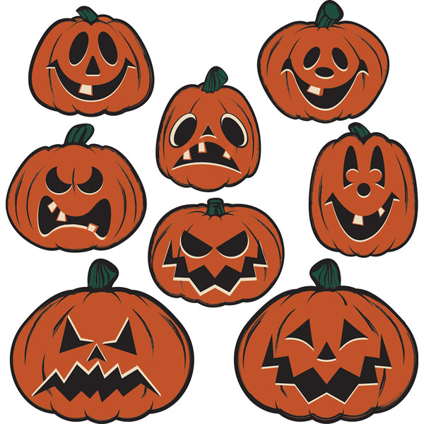 Vintage Halloween Pumpkin Cutouts - 8ct