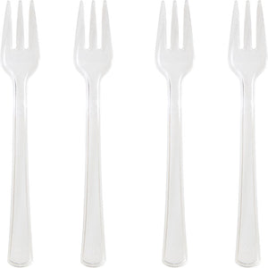 Clear Cocktail Forks