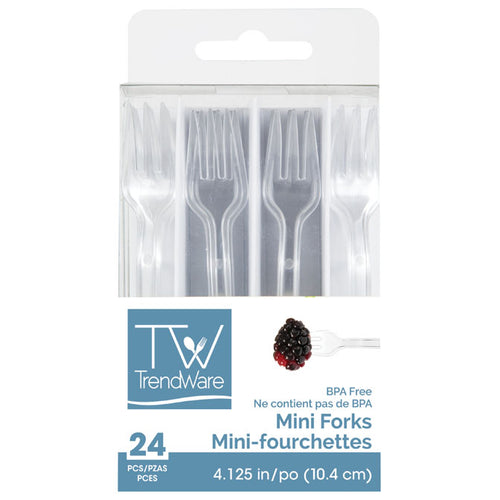 Clear Cocktail Forks