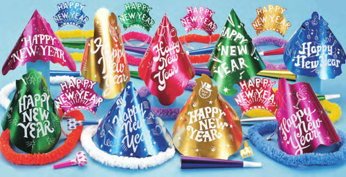 Colourful New Years 100 Guest Party Kit