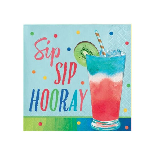 Summer Sip Sip Hooray Beverage Napkins