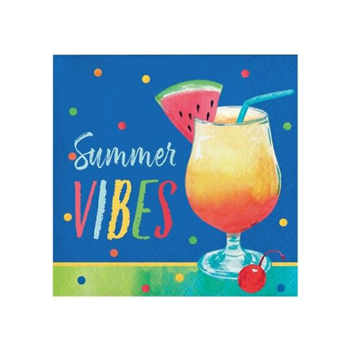 Summer Vibes Beverage Napkins