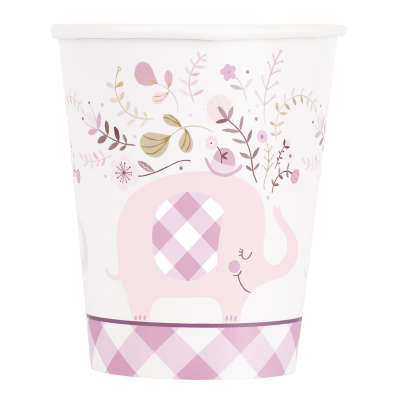 Pink Elephant 9oz Cups