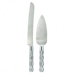 Crystal Cake Server Set