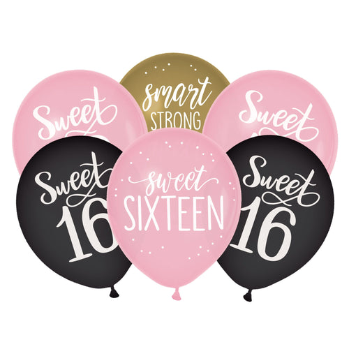 Sweet Sixteen Latex Balloons