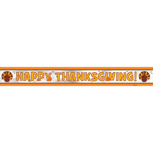 Happy Thanksgiving Foil Banner