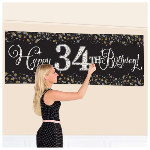 Sparkling Celebration Giant Customizable Banner