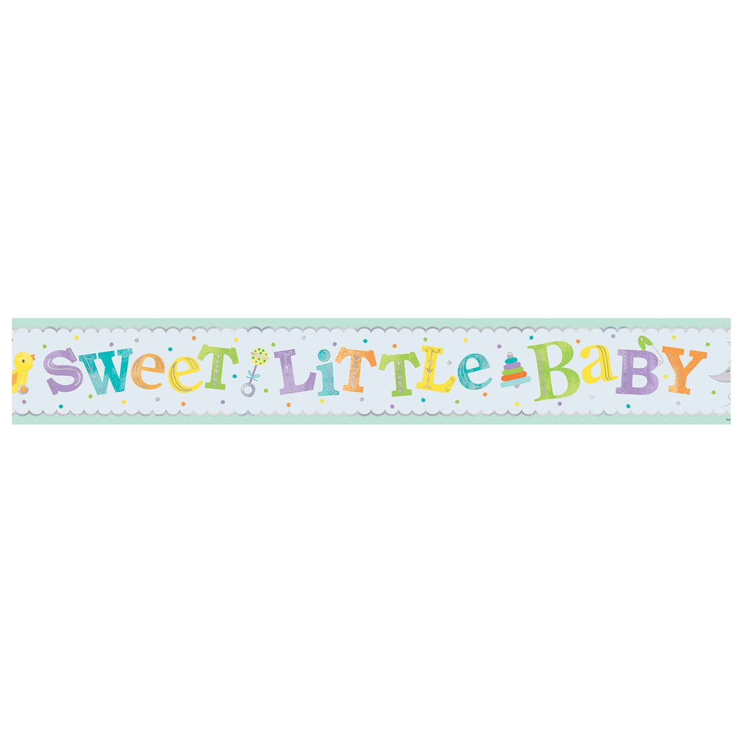 Sweet Little Baby Baby Foil Banner