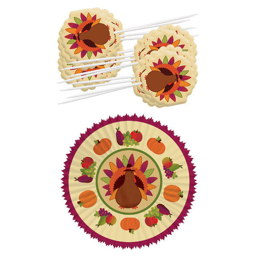 Thanksgiving Cupcake Wraps with Picks