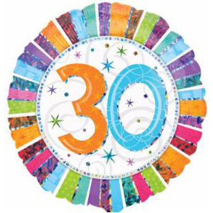 Radiant 30th Birthday 18" Foil Balloon