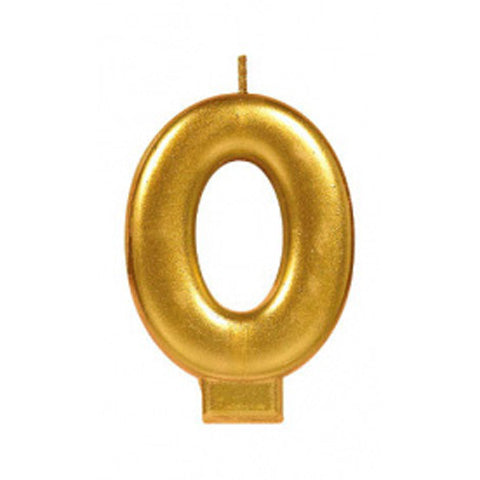 Metallic Gold Number Candle