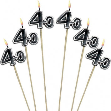 40th Birthday Candle Sticks