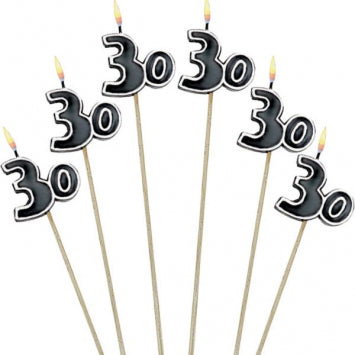 30th Birthday Candle Sticks