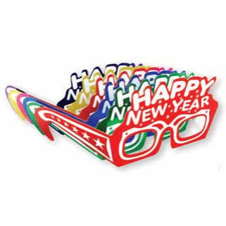 New Years Glasses - Colourful (50 pk)