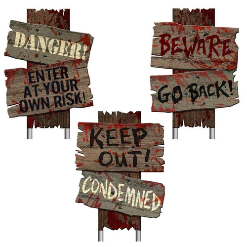 Scary Sidewalk Signs